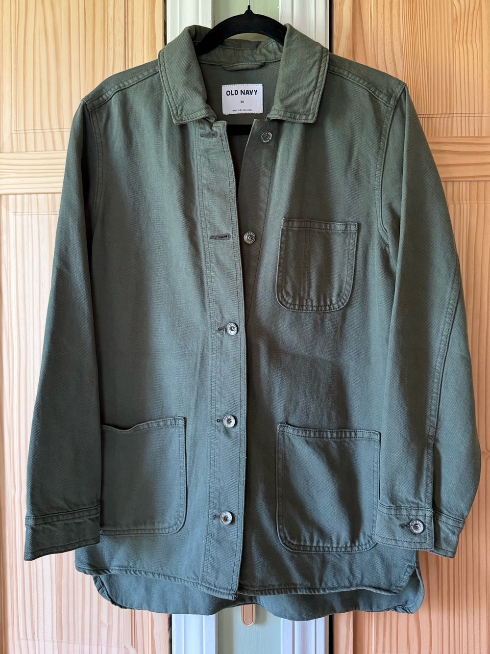 Old Navy Olive Green 100% Cotton Chore Coat